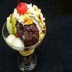 黒蜜ときな粉の抹茶パフェ